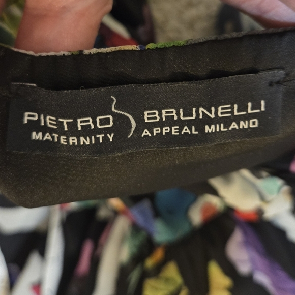 Pietro Brunelli Maternity Murano Maxi Dress Women's Small Floral Chiffon W/ Belt - Picture 5 of 8